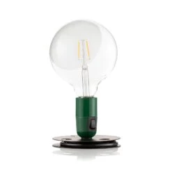 FLOS Lampadina LED Table Lamp Green, Black Base -Flos Sales Store 3510703 2