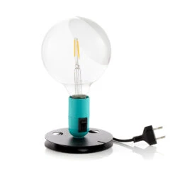 FLOS Lampadina LED Table Lamp Turquoise Black Base -Flos Sales Store 3510704 2