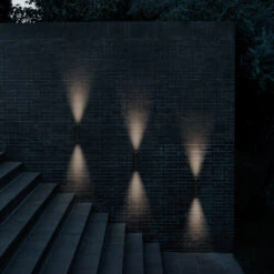 FLOS Flauta Riga 1 Outdoor Wall Lamp 2,700 K Black -Flos Sales Store 3510898 2