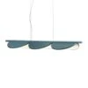 FLOS Almendra Linear LED Hanging Light 3-bulb Blue