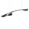 FLOS Almendra Organic Hanging 3-bulb Long Black