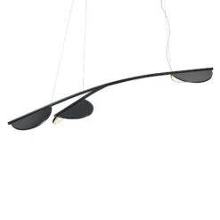 FLOS Almendra Organic Hanging 3-bulb Long Black