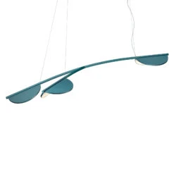 FLOS Almendra Organic Hanging 3-bulb Long Blue