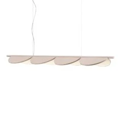 FLOS Almendra Linear LED Hanging Light 4-bulb Pink