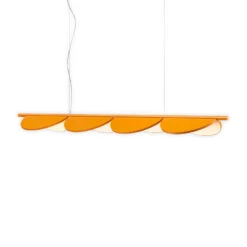 FLOS Almendra Linear LED Hanging 4-bulb, Ochre