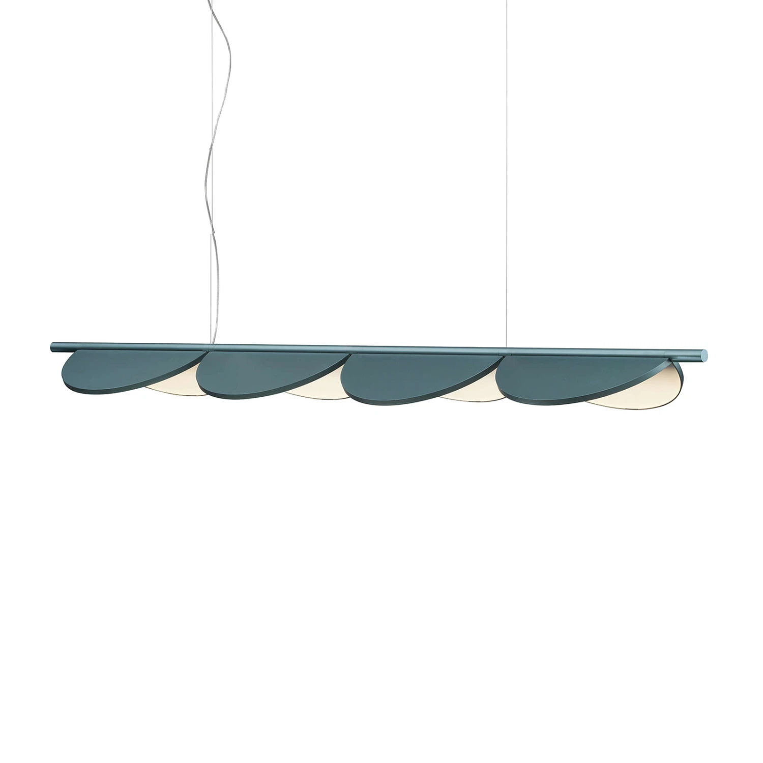 FLOS Almendra Linear LED Hanging Light 4-bulb Blue 3 FLOS Almendra Linear LED Hanging Light 4-bulb Blue