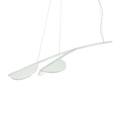 FLOS Almendra Organic Hanging Two-bulb Short White