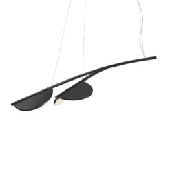 FLOS Almendra Organic Hanging Two-bulb Short Black