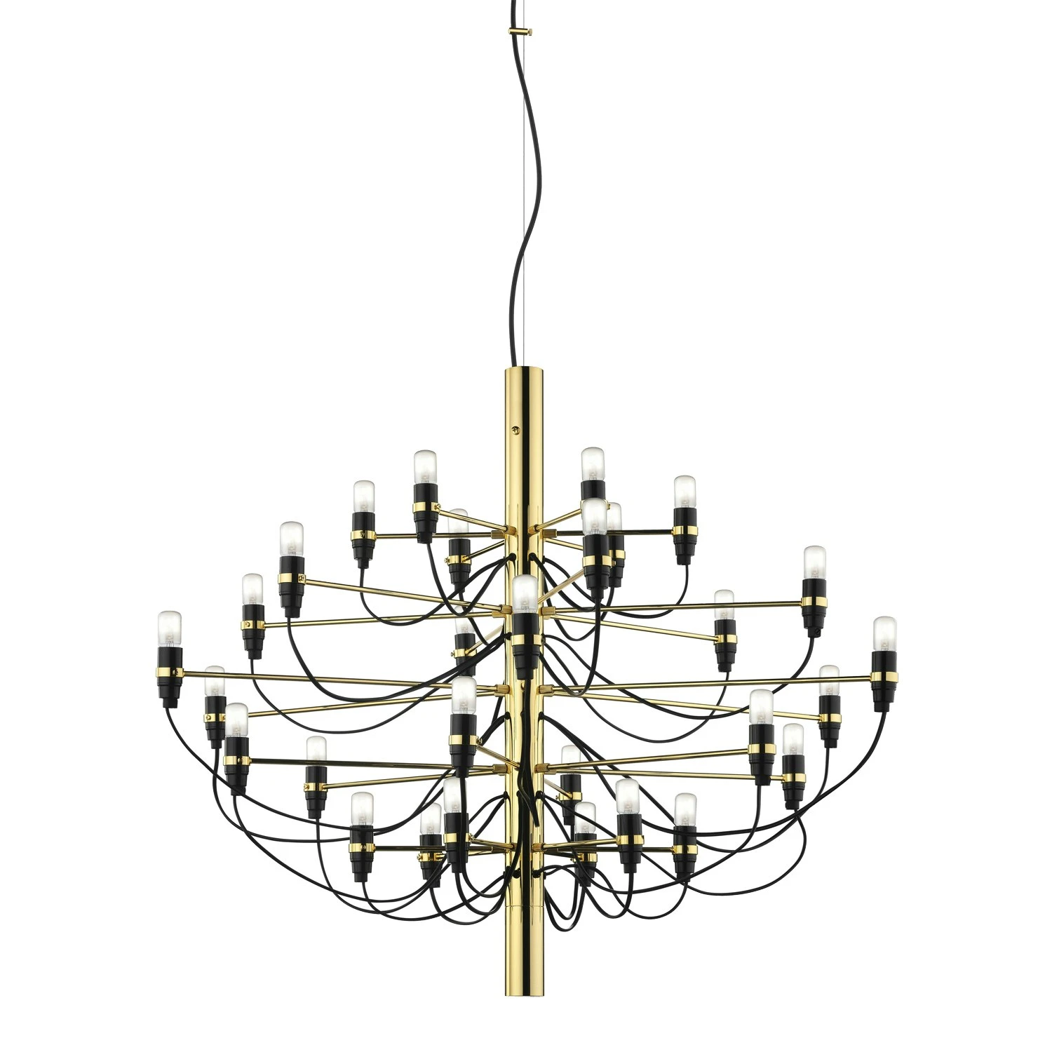Flos 2097/30 Sarfatti Chandelier LED, Brass 3 Flos 2097/30 Sarfatti Chandelier LED, Brass