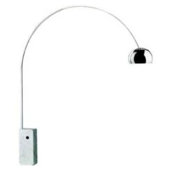 Flos Arco LED Floor Lamp, White Marble