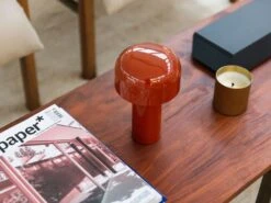 Flos Bellhop Table Lamp Portable, Brick Red -Flos Sales Store flos bellhop table lamp portable 6