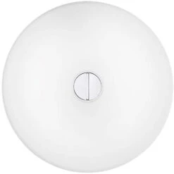 Flos Button Ceiling/Wall Lamp, Opal/White