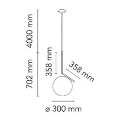 Flos IC Lights S2 Pendant, Black -Flos Sales Store flos ic lights suspension 2 1 1