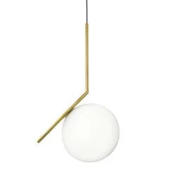 Flos IC Lights S2 Pendant, Brushed Brass