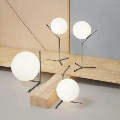 Flos IC Lights Table 1 High, Chrome -Flos Sales Store flos ic lights table 1 high 3