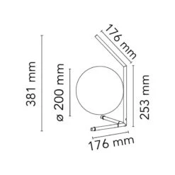 Flos IC Lights Table 1 Low, Brushed Brass -Flos Sales Store flos ic lights table 1 low 1